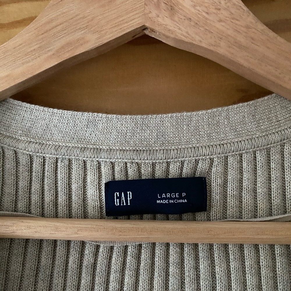 GAP Beige Ribbed Knit Cardigan - Picture 4 of 5